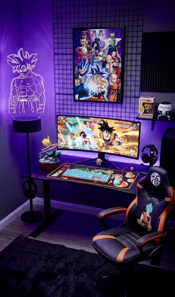 Setup Gaming Dragon Ball completo render IA exclusivo